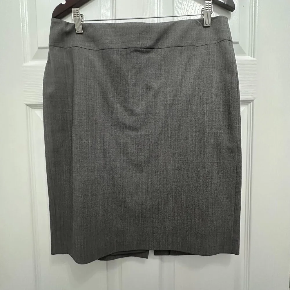 Ann Taylor Charcoal Gray Pencil Suit Skirt Size 12